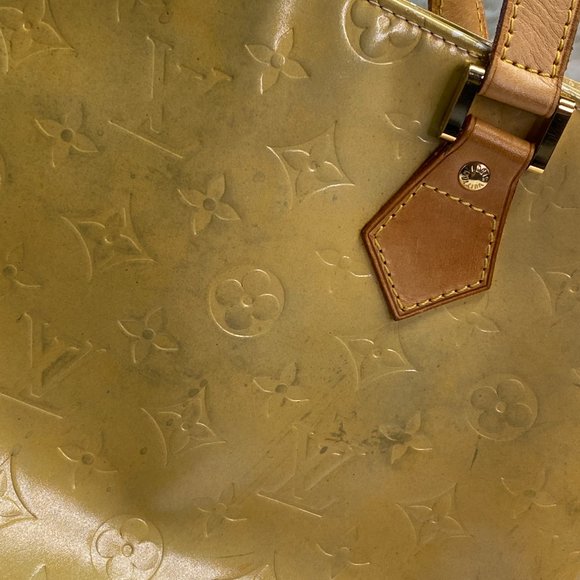 Louis Vuitton Butter Yellow Monogram Houston Vernis Tote - Picture 12 of 13